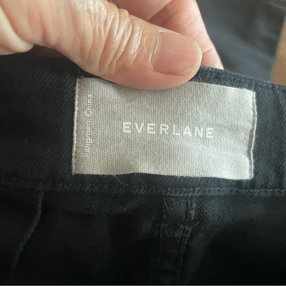 Everlane women black wide legs jeans size 0 - Picture 3 of 7